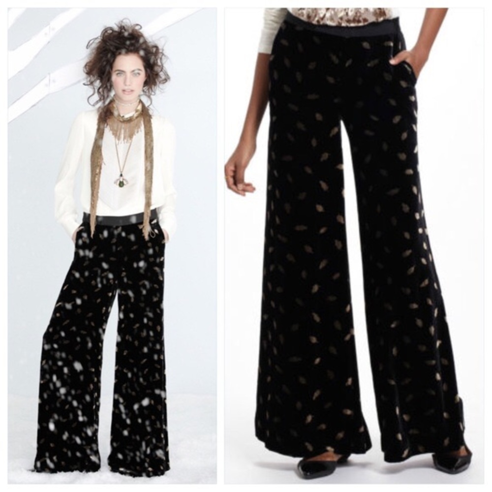 Anthro Velvet pants